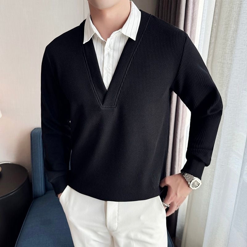 Men’s Basic Solid Crewneck Sweatshirt