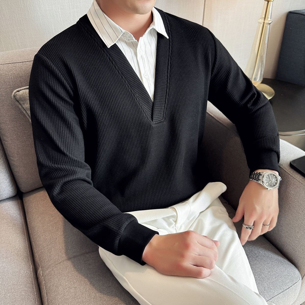 Men’s Basic Solid Crewneck Sweatshirt