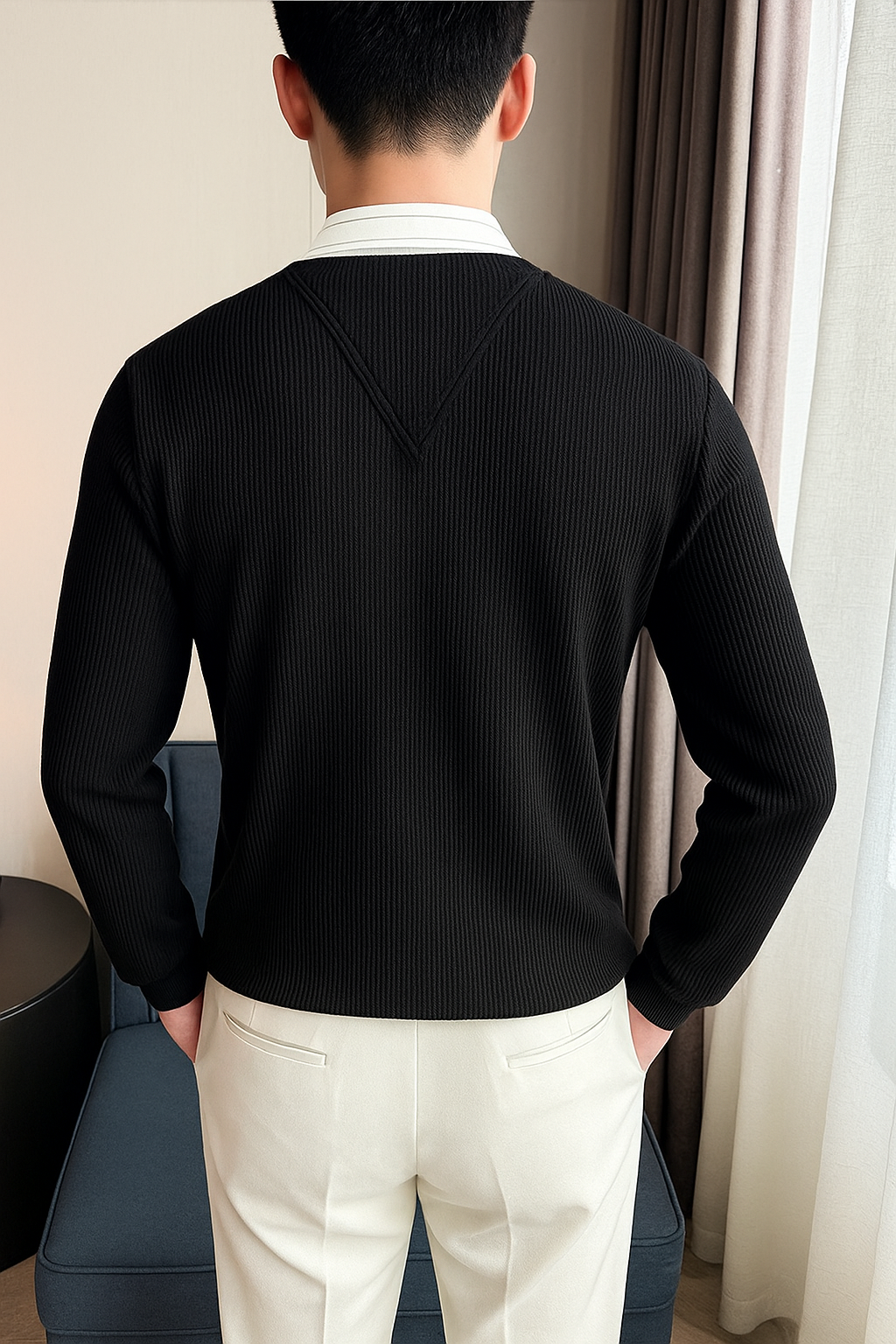 Men’s Basic Solid Crewneck Sweatshirt